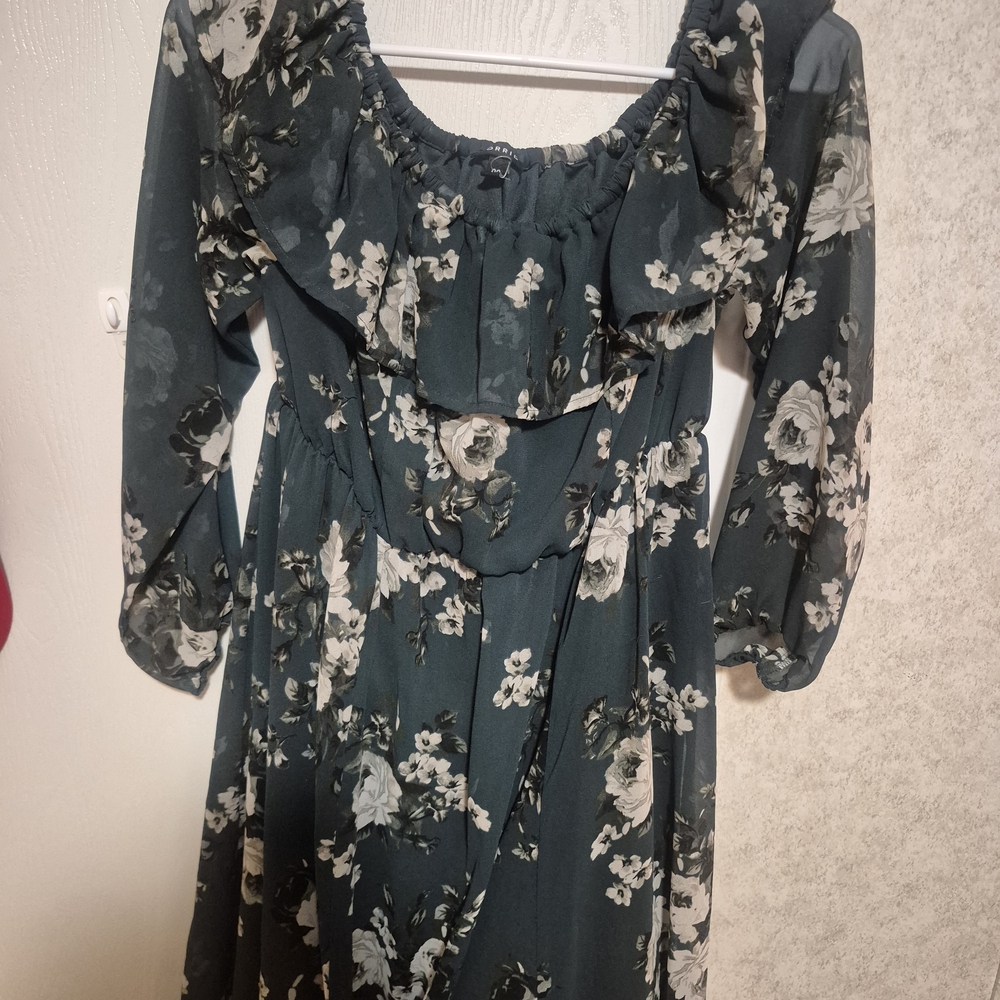 Torrid Dark Green Floral Mini Dress Size 00